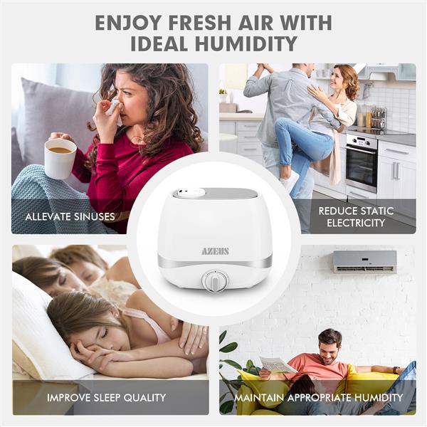 AZEUS 5L Ultrasonic Cool Mist Humidifier BPA Free