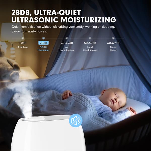 AZEUS 5L Ultrasonic Cool Mist Humidifier BPA Free