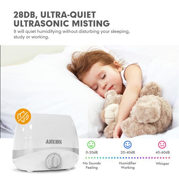 AZEUS 5L Ultrasonic Cool Mist Humidifier BPA Free